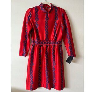 Cute Vtg 60s 70s Emilio Borghese Midi Dress - Psychedelic, Mod, Pop Art